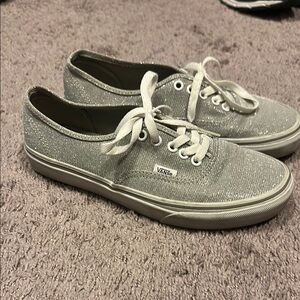 Vans Sparkling Silver Low-Top Sneakers
